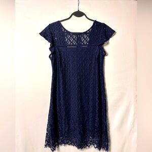 Speechless brand, navy blue dress size junior medium. Fits small. Like new!